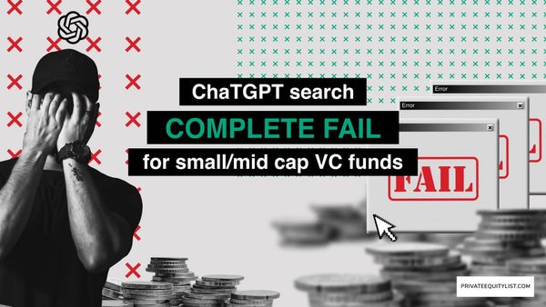 How ChaTGPT search COMPLETELY FAILS for small/mid cap VC funds